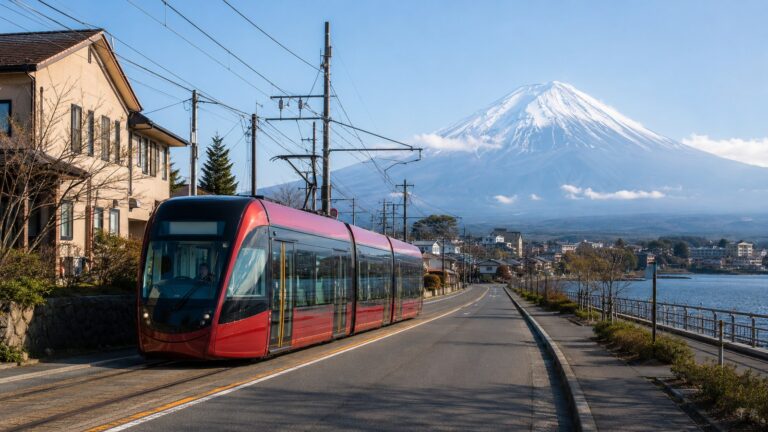 Future Mt. Fuji access planning with rail and tram route ideas