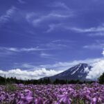 Summer Mt. Fuji packing scene for heat, rain, and sudden clouds