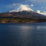 Quiet lake scenery beyond Lake Kawaguchiko for a calmer Fuji Five Lakes day