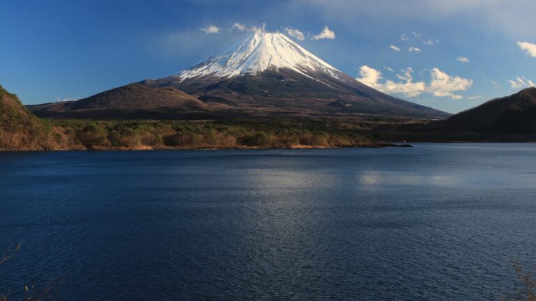 Quiet lake scenery beyond Lake Kawaguchiko