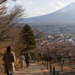 Visitor path near Arakurayama Sengen Park for a travel update about the toilet closure near the shrine approach
