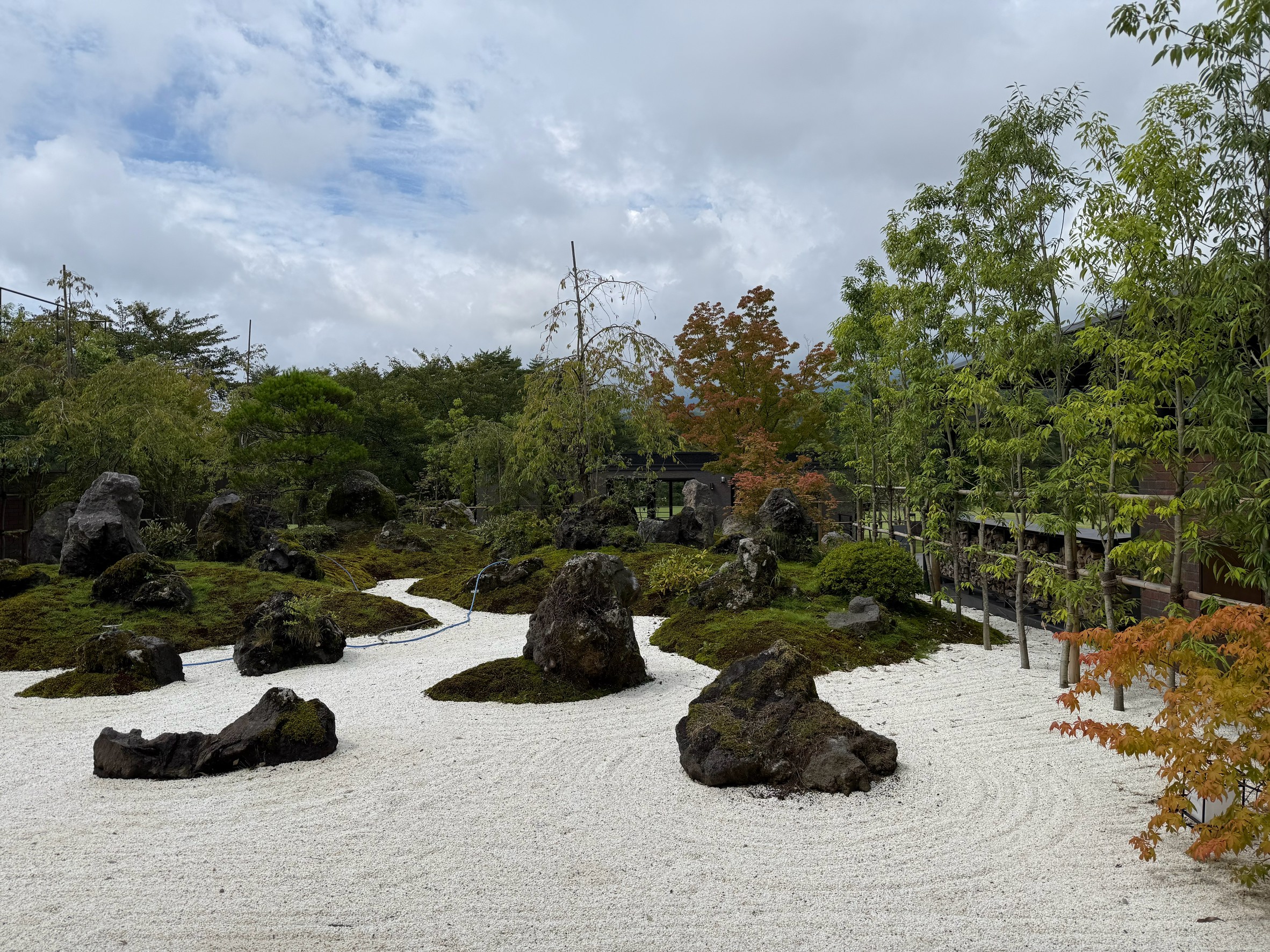 Rock garden inside the clubhouse at GORA KADAN FUJI GOLF